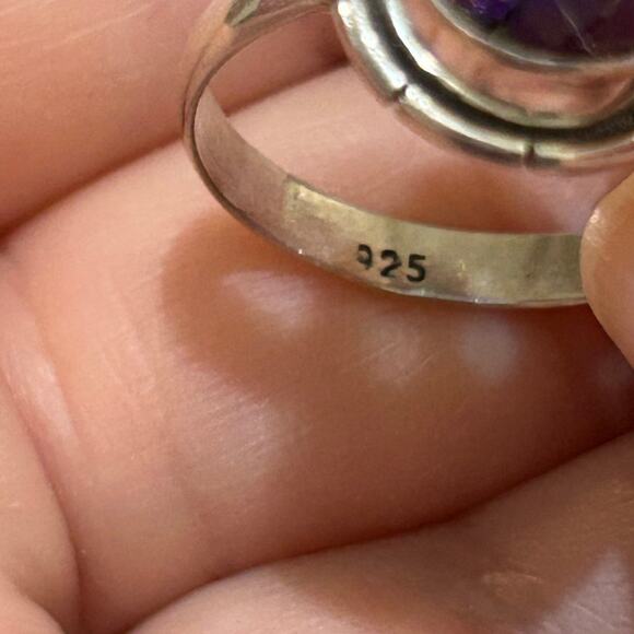 925 Sterling Silver Large Pear-Shaped Mystic Fire CZ Ring Size 9 - Box Included - Picture 6 of 6